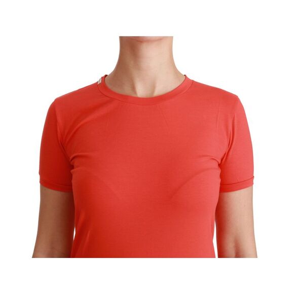 Dolce & Gabbana Short Sleeve Crew Neck TShirt Women Red Tops & T-Shirts - Picture 5 of 6